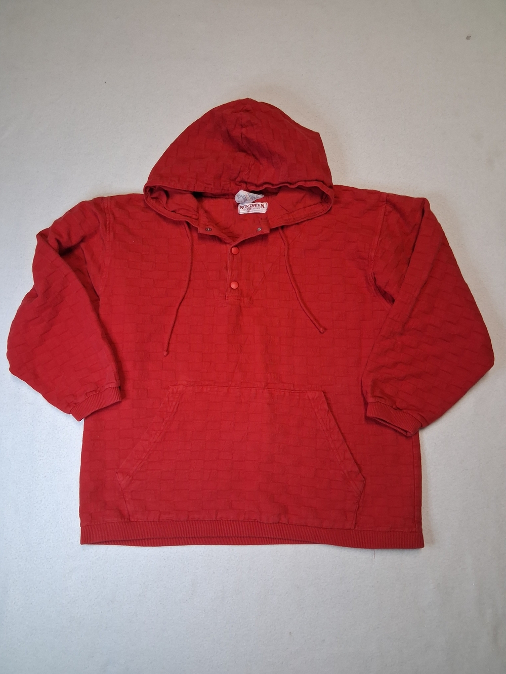 Northern Reflections Red Hooded  Pullover Sweater